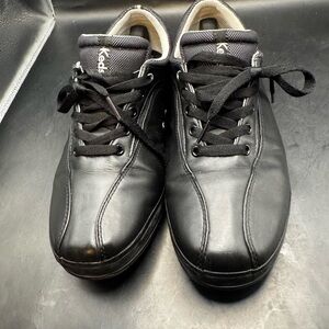 Keds Spirit Leather Sneaker Black and Silver  WH29771 Womens Size 11M